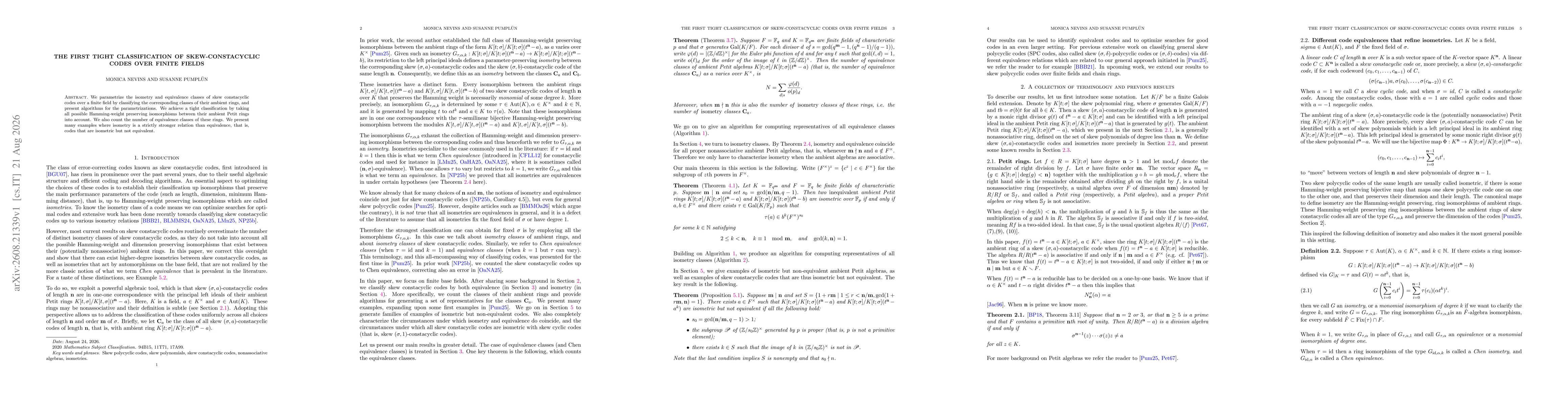 Thumbnail for The first tight classification of skew-constacyclic codes over finite fields