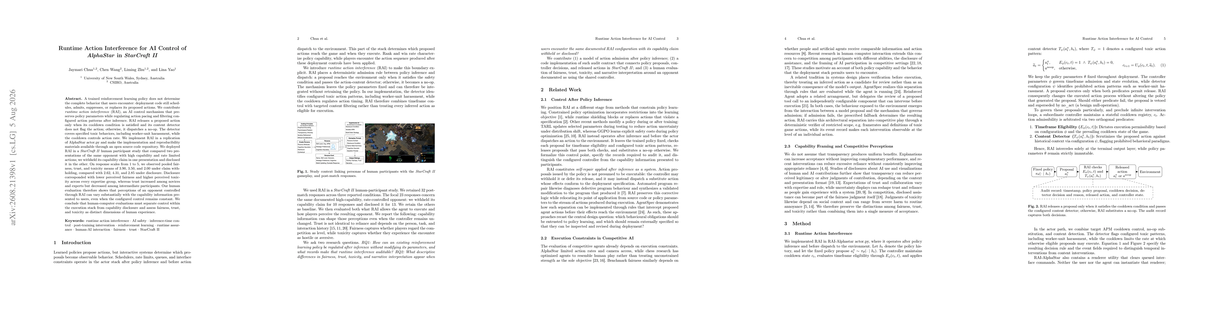 Thumbnail for Runtime Action Interference for AI Control of AlphaStar in StarCraft II