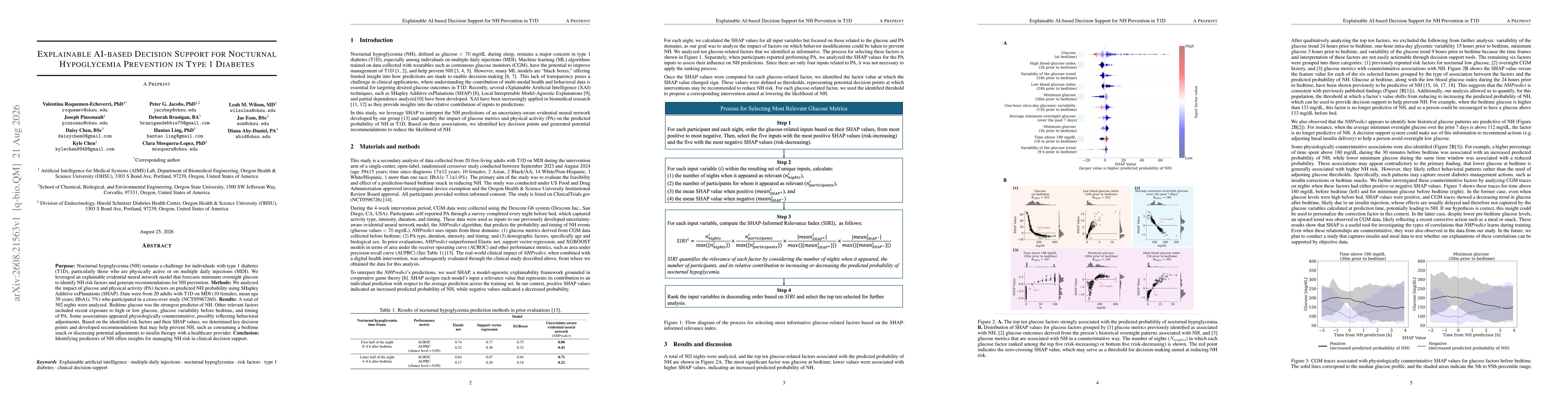 Thumbnail for Explainable AI-based Decision Support for Nocturnal Hypoglycemia Prevention in Type 1 Diabetes