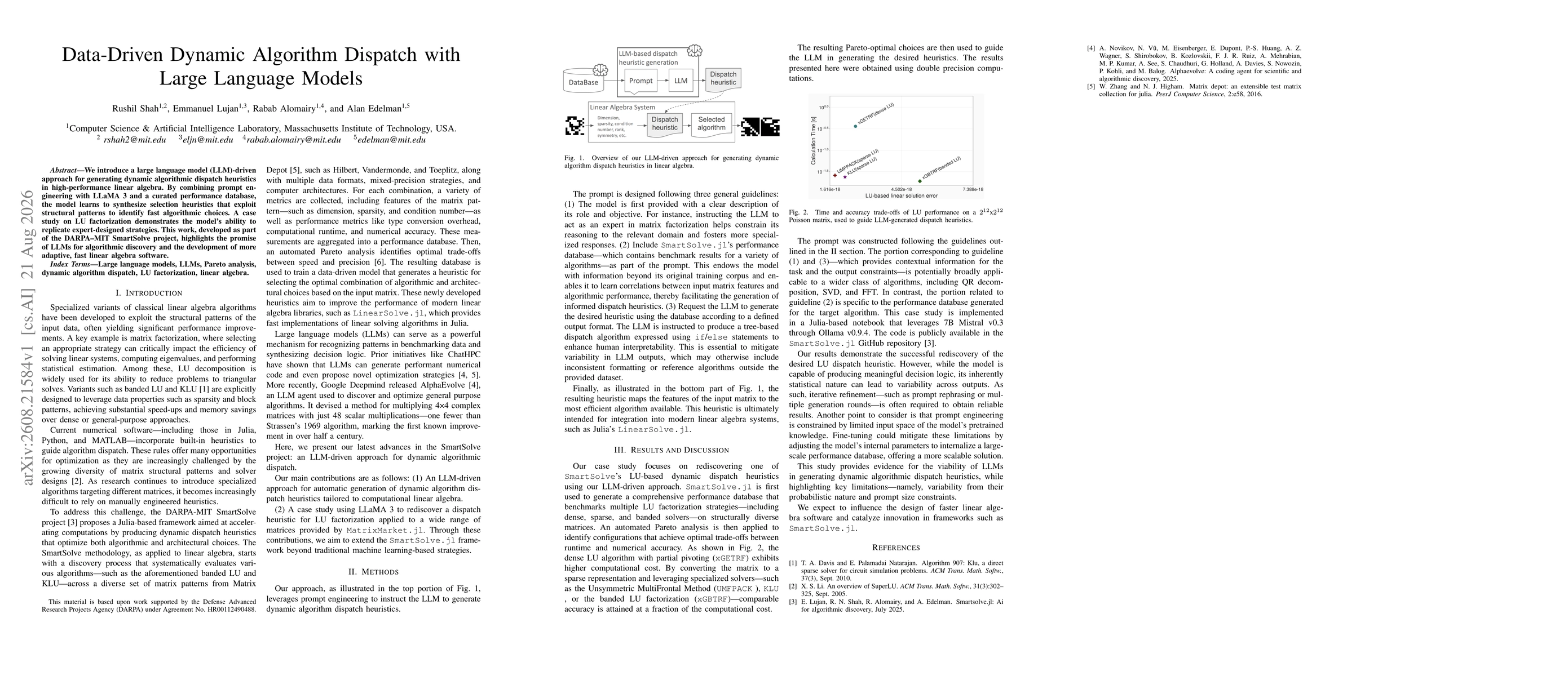 Thumbnail for Data-Driven Dynamic Algorithm Dispatch with Large Language Models