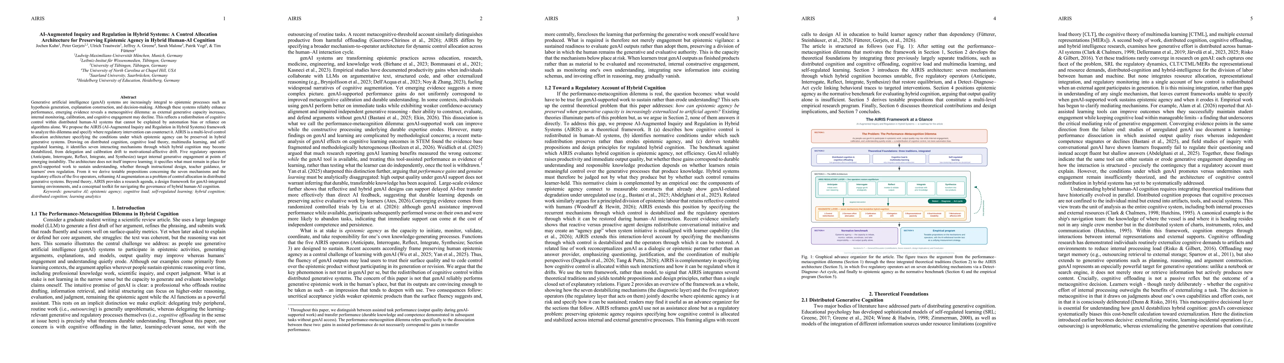 Thumbnail for AI-Augmented Inquiry and Regulation in Hybrid Systems: A Control Allocation Architecture for Preserving Epistemic Agency in Hybrid Human-AI Cognition