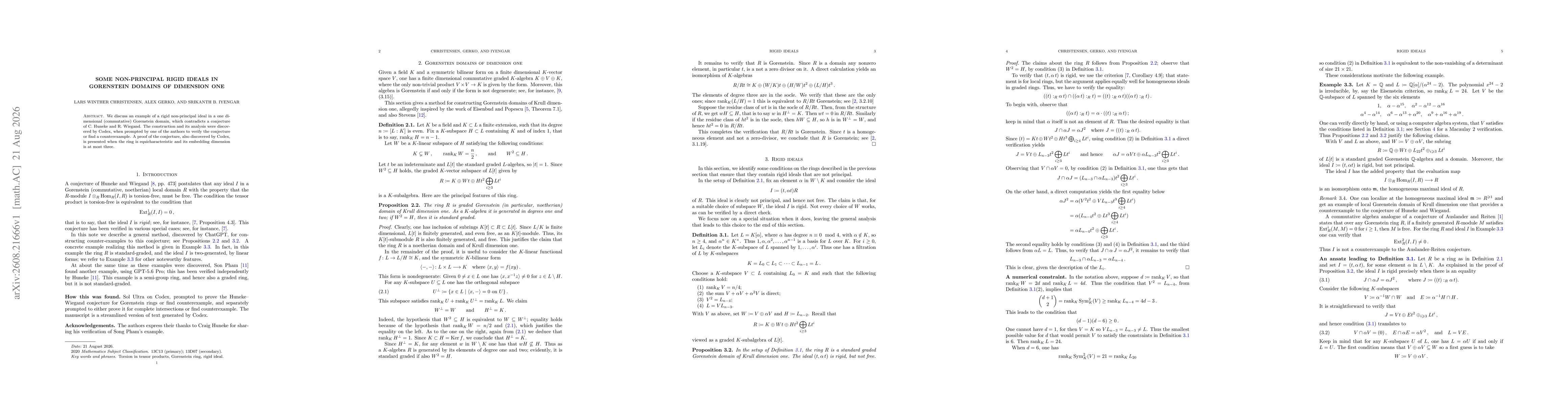 Thumbnail for Some non-principal rigid ideals in Gorenstein domains of dimension one