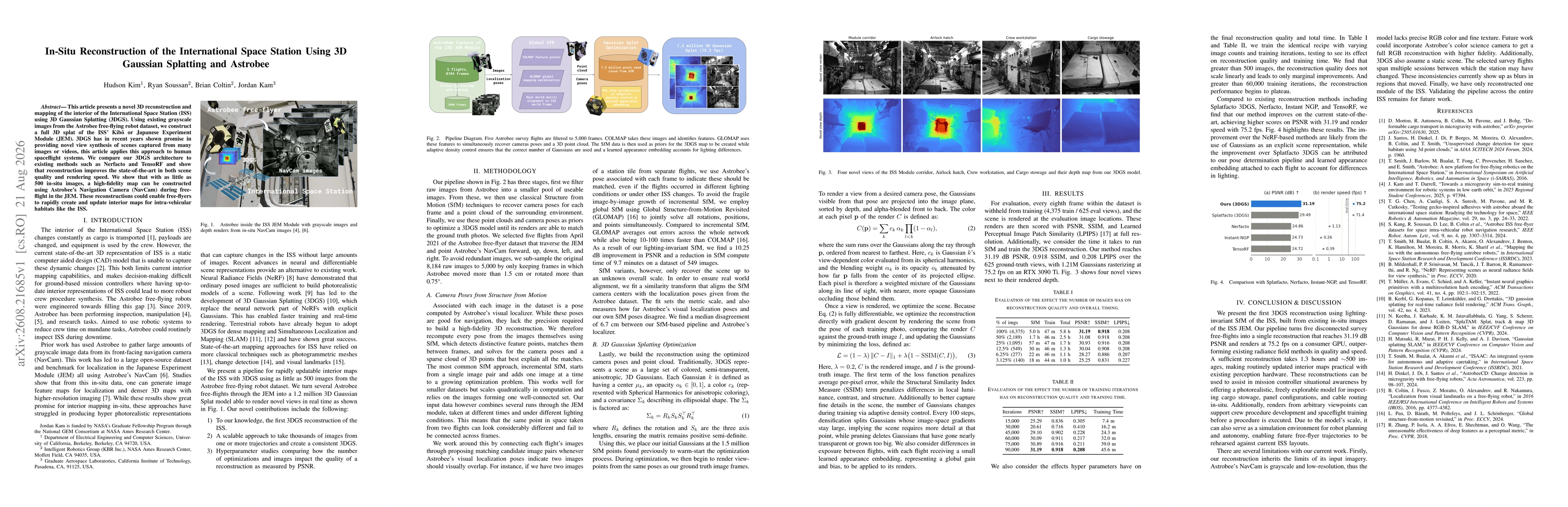 Thumbnail for In-Situ Reconstruction of the International Space Station Using 3D Gaussian Splatting and Astrobee