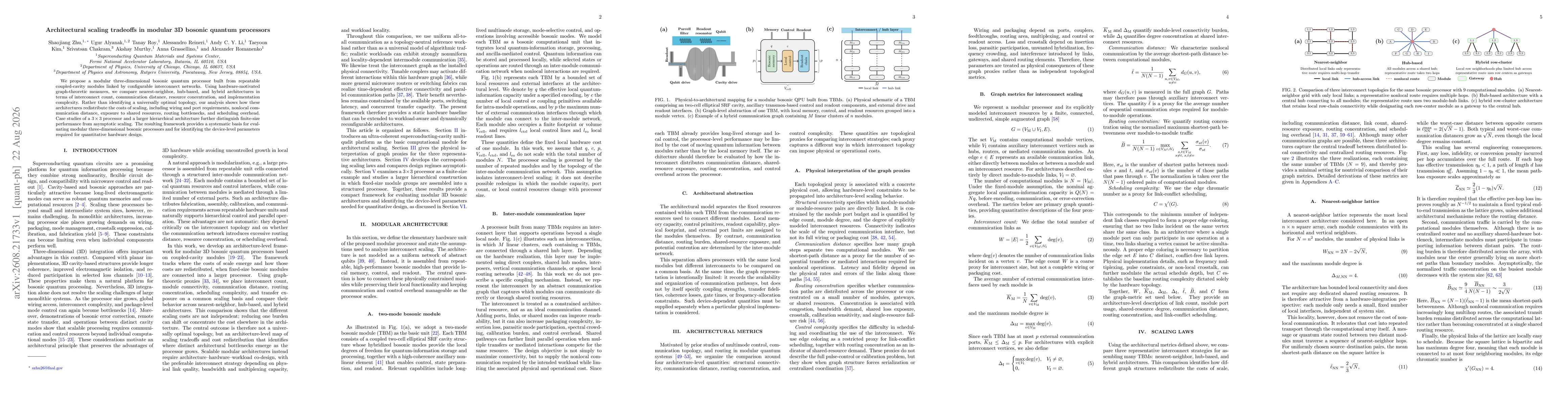 Thumbnail for Architectural scaling tradeoffs in modular 3D bosonic quantum processors