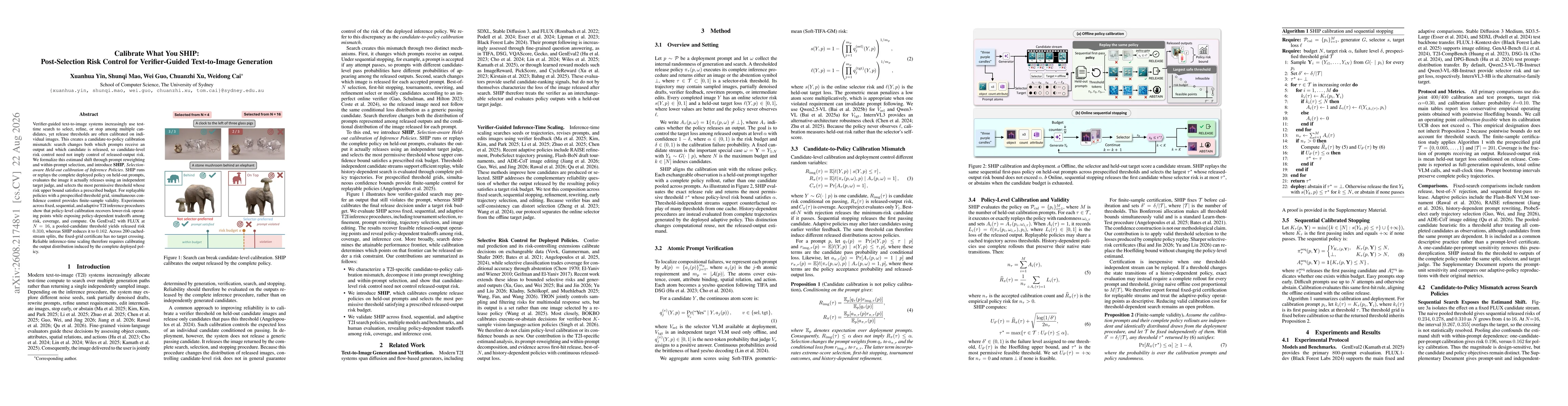 Thumbnail for Calibrate What You SHIP: Post-Selection Risk Control for Verifier-Guided Text-to-Image Generation