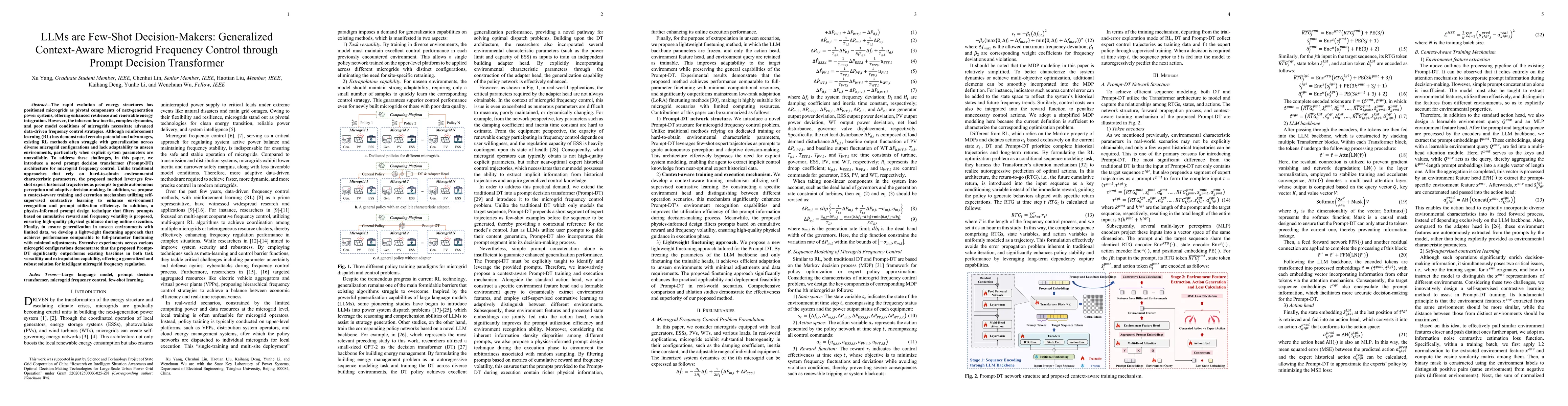 Thumbnail for LLMs are Few-Shot Decision-Makers: Generalized Context-Aware Microgrid Frequency Control through Prompt Decision Transformer