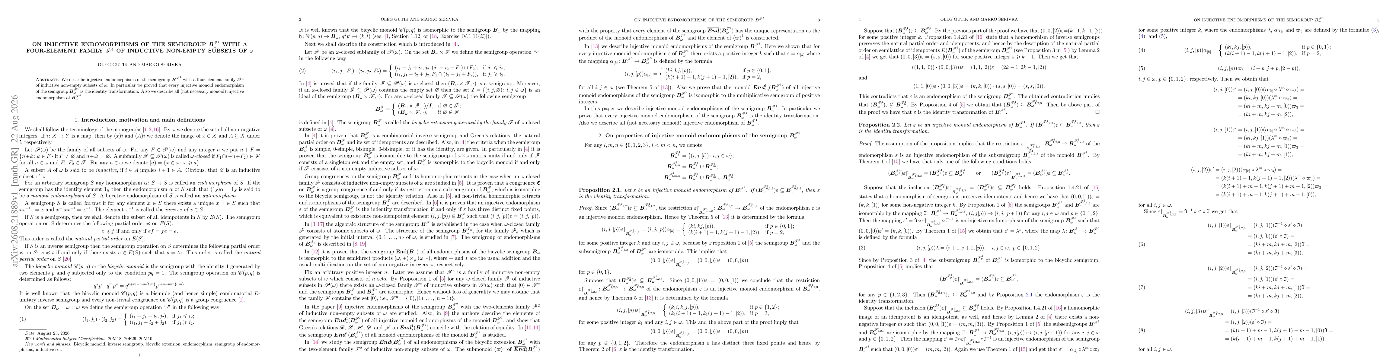 Thumbnail for On injective endomorphisms of the semigroup $\boldsymbol{B}_ω^{\mathscr{F}^4}$ with a four-element family $\mathscr{F}^4$ of inductive non-empty subsets of $ω$