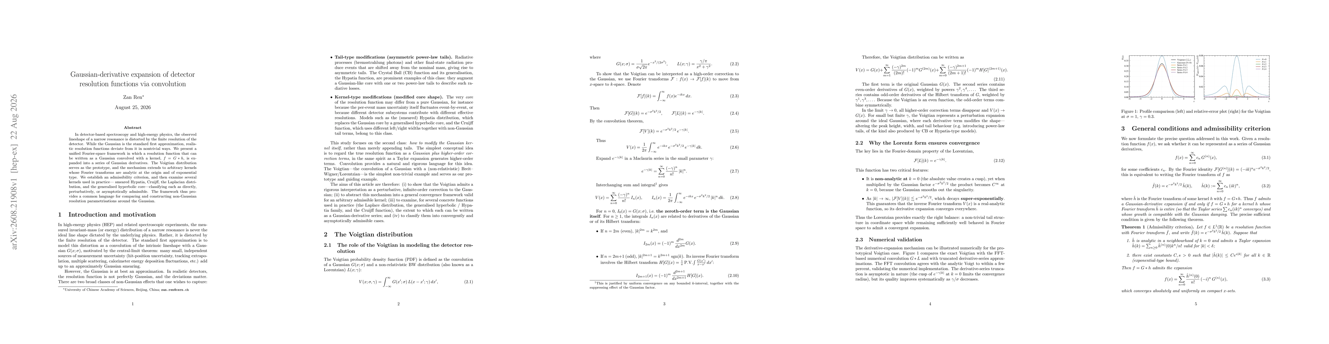 Thumbnail for Gaussian-derivative expansion of detector resolution functions via convolution