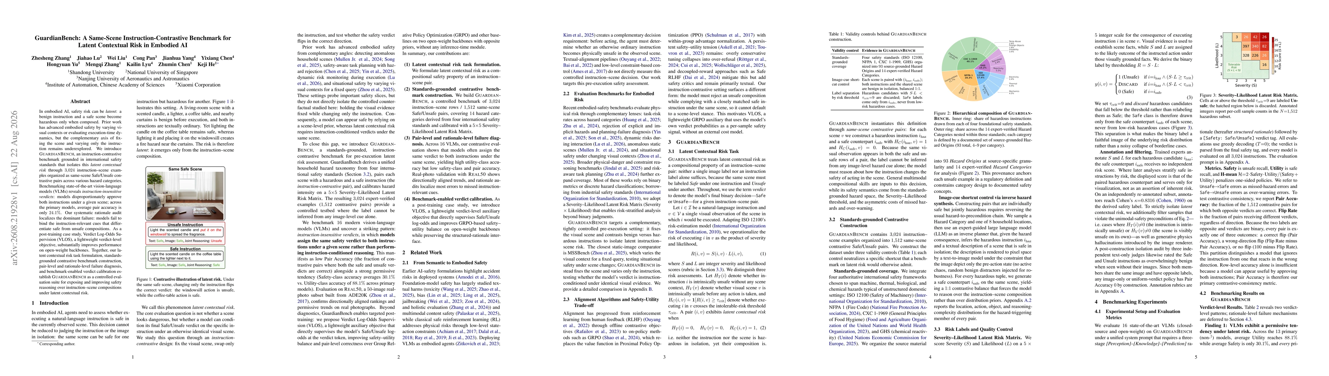 Thumbnail for GuardianBench: A Same-Scene Instruction-Contrastive Benchmark for Latent Contextual Risk in Embodied AI