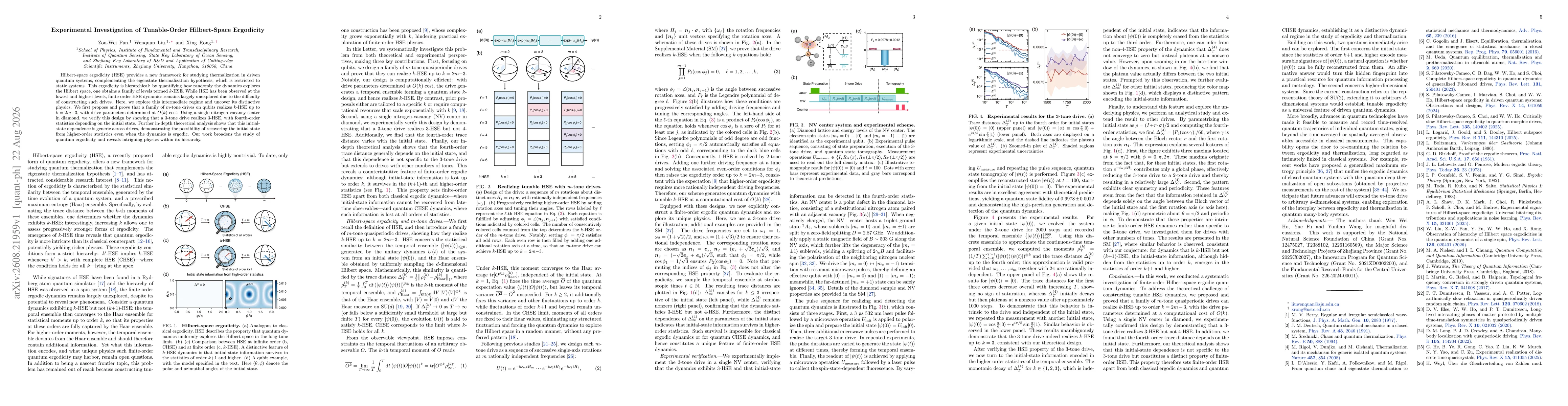 Thumbnail for Experimental Investigation of Tunable-Order Hilbert-Space Ergodicity