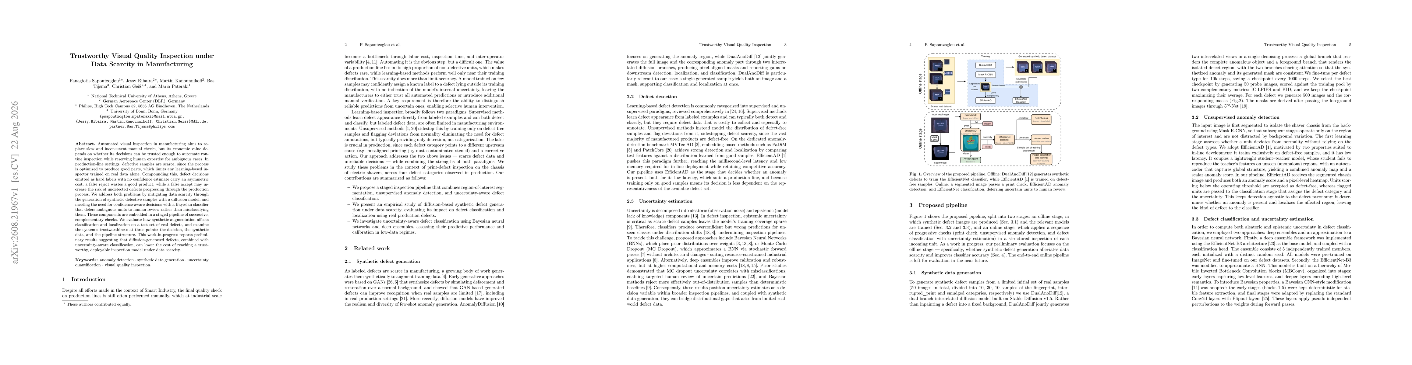 Thumbnail for Trustworthy Visual Quality Inspection under Data Scarcity in Manufacturing