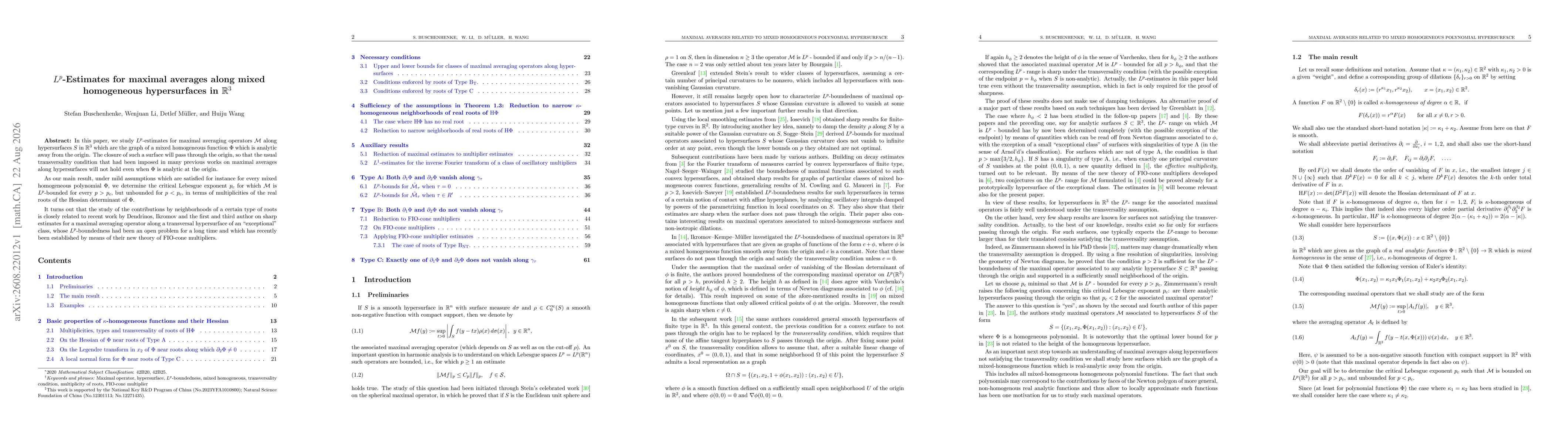 Thumbnail for $L^p$-Estimates for maximal averages along mixed homogeneous hypersurfaces in $\mathbb{R}^{3}$