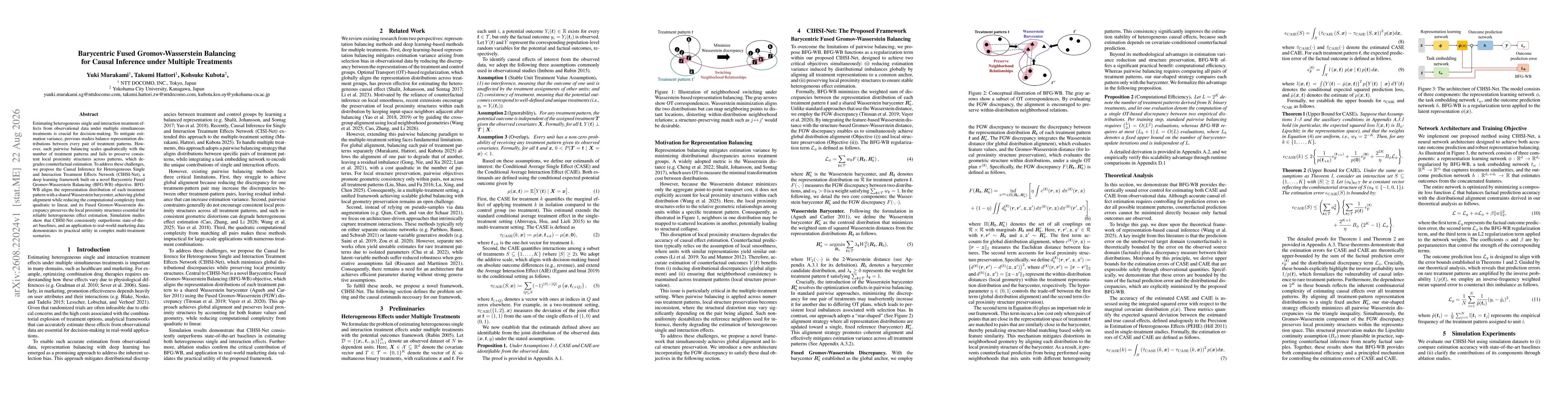 Thumbnail for Barycentric Fused Gromov-Wasserstein Balancing for Causal Inference under Multiple Treatments
