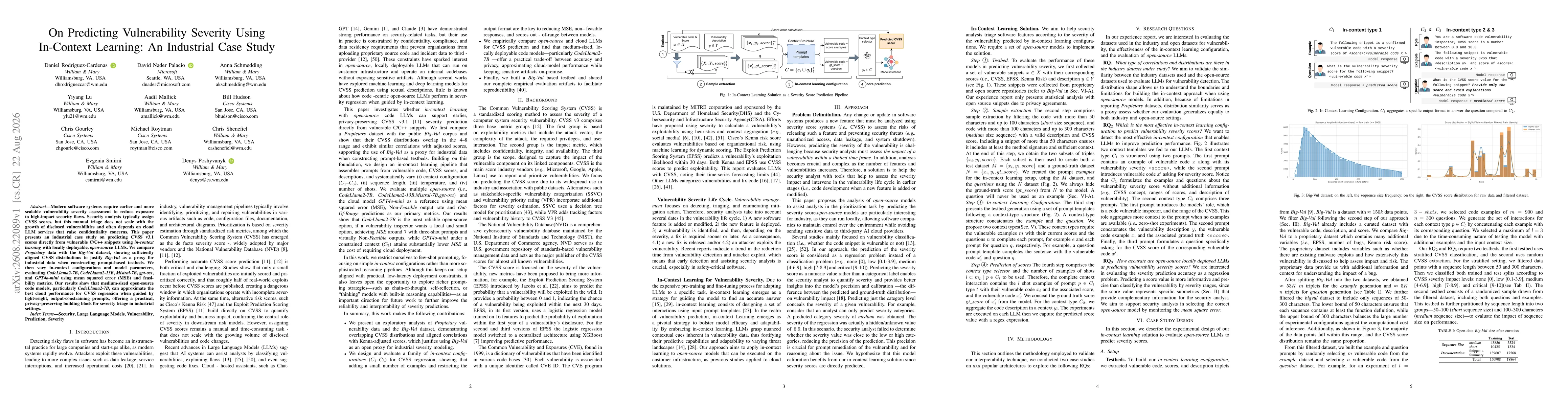 Thumbnail for On Predicting Vulnerability Severity Using In-Context Learning: An Industrial Case Study