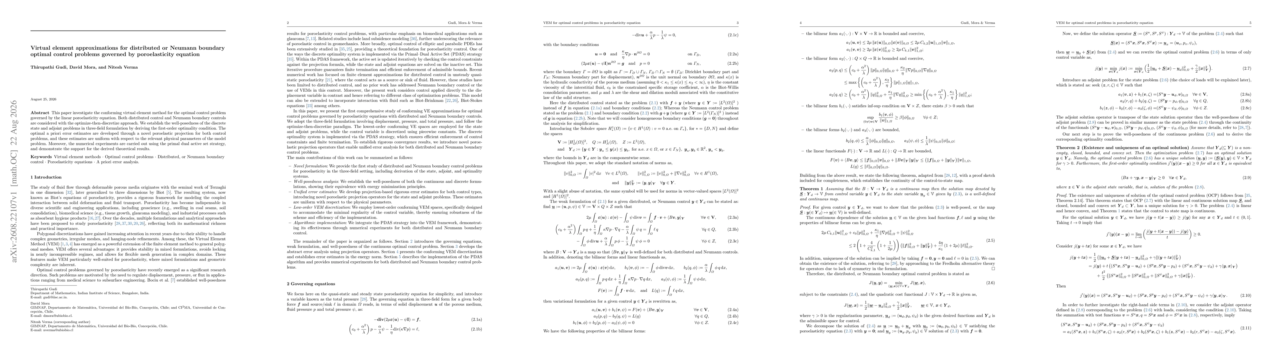 Thumbnail for Virtual element approximations for distributed or Neumann boundary optimal control problems governed by poroelasticity equation