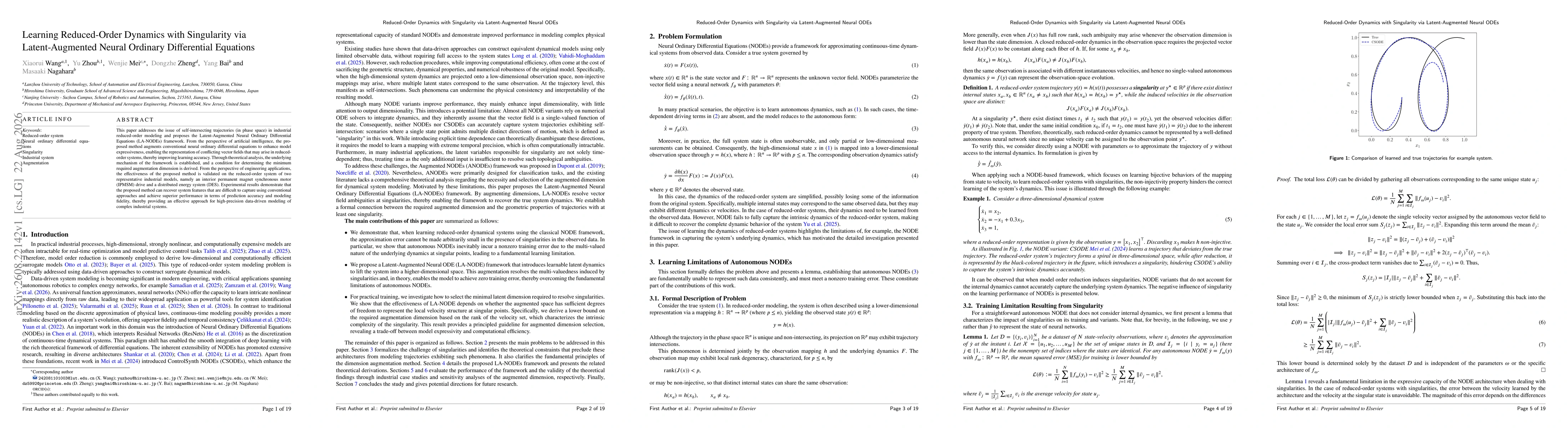 Thumbnail for Learning Reduced-Order Dynamics with Singularity via Latent-Augmented Neural Ordinary Differential Equations