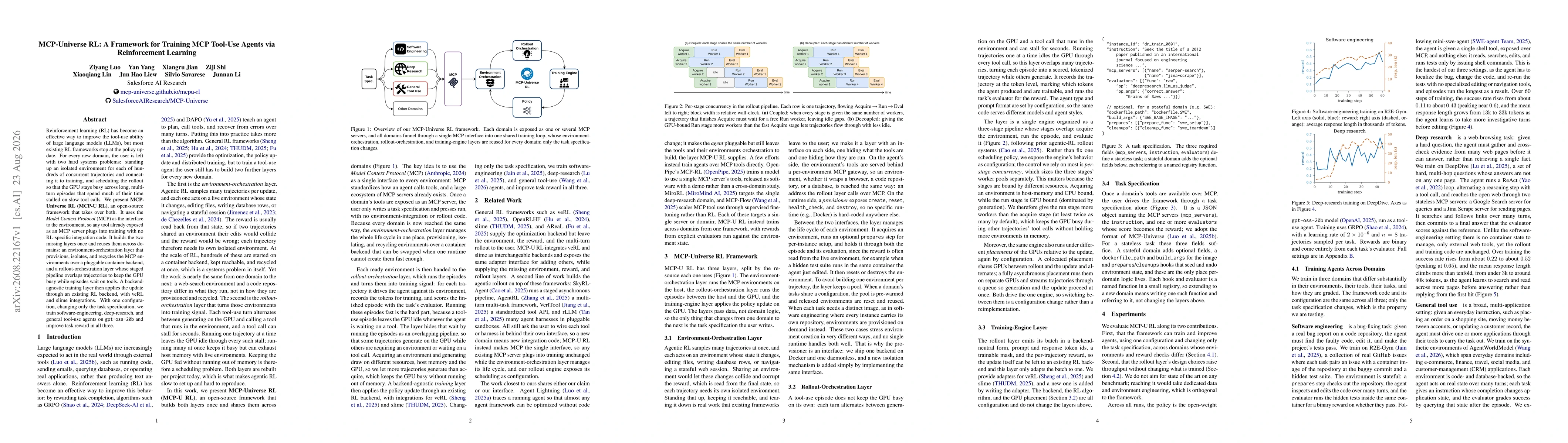 Thumbnail for MCP-Universe RL: A Framework for Training MCP Tool-Use Agents via Reinforcement Learning