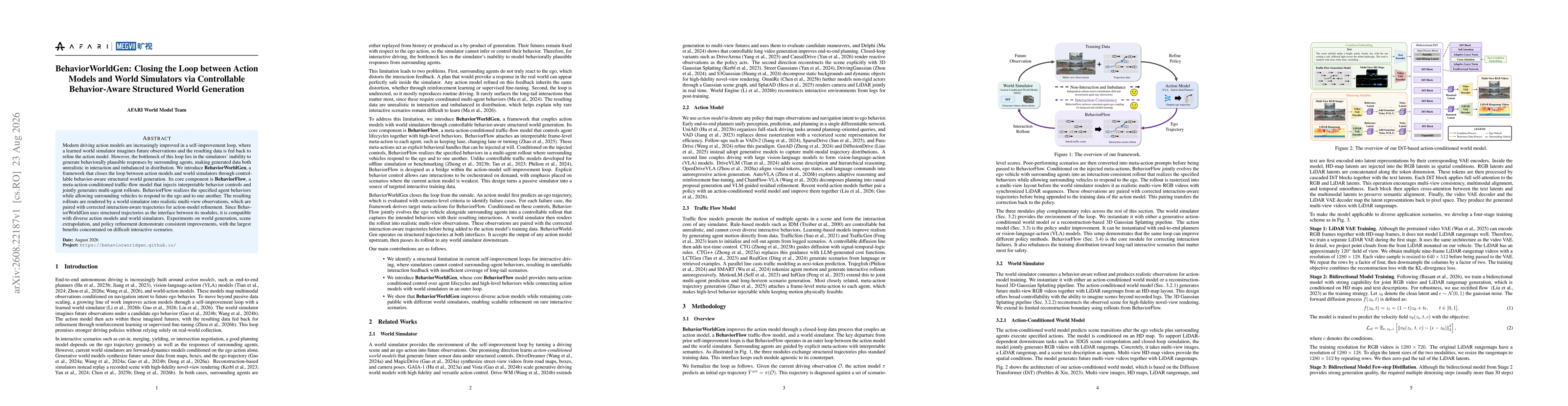 Thumbnail for BehaviorWorldGen: Closing the Loop between Action Models and World Simulators via Controllable Behavior-Aware Structured World Generation
