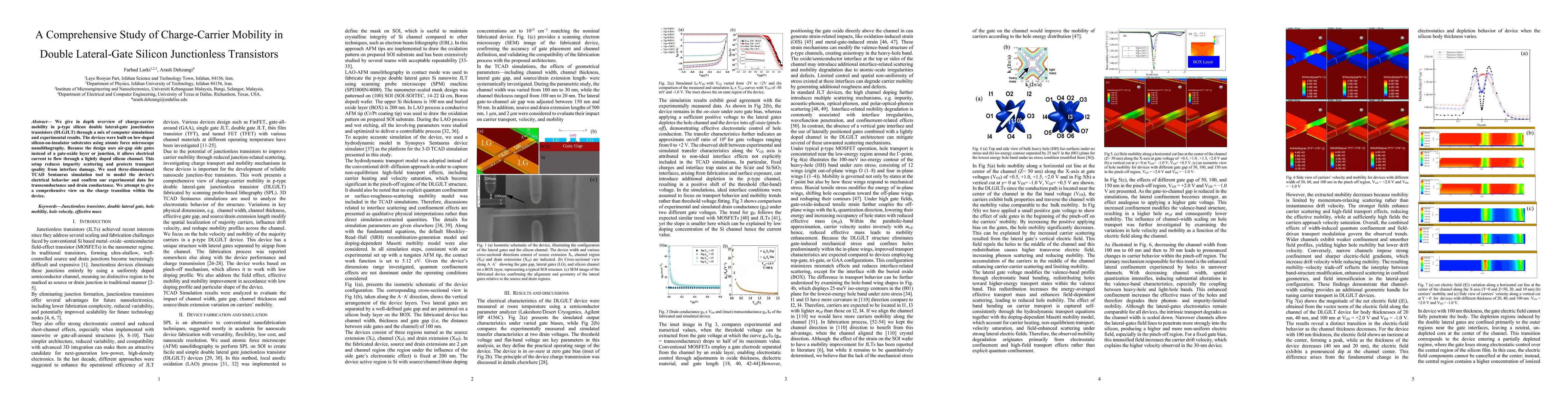 Thumbnail for A Comprehensive Study of Charge-Carrier Mobility in Double Lateral-Gate Silicon Junctionless Transistors