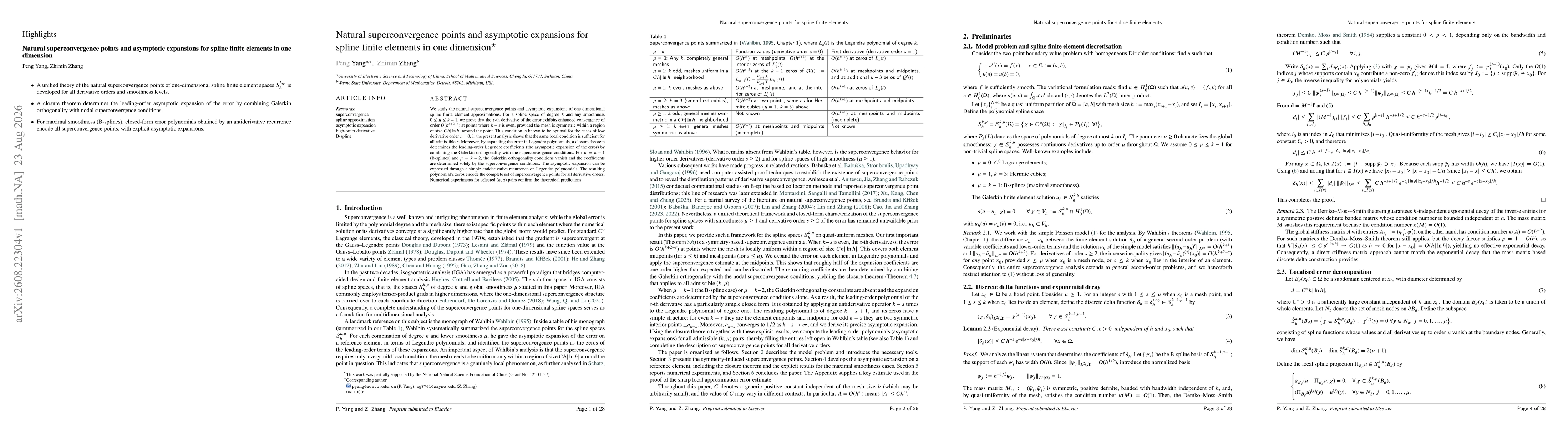 Thumbnail for Natural superconvergence points and asymptotic expansions for spline finite elements in one dimension