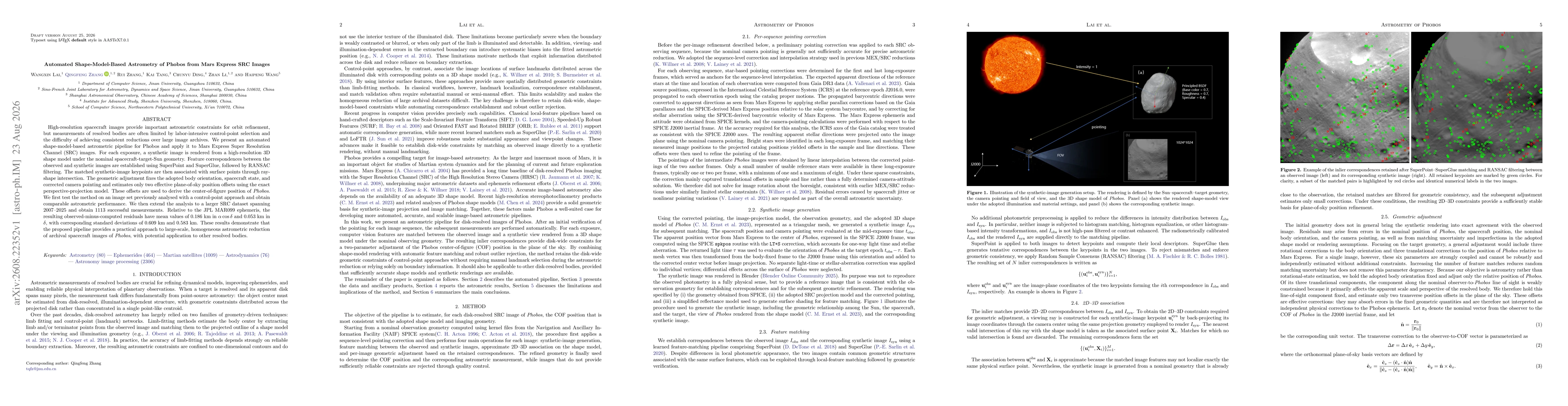 Thumbnail for Automated Shape-Model-Based Astrometry of Phobos from Mars Express SRC Images