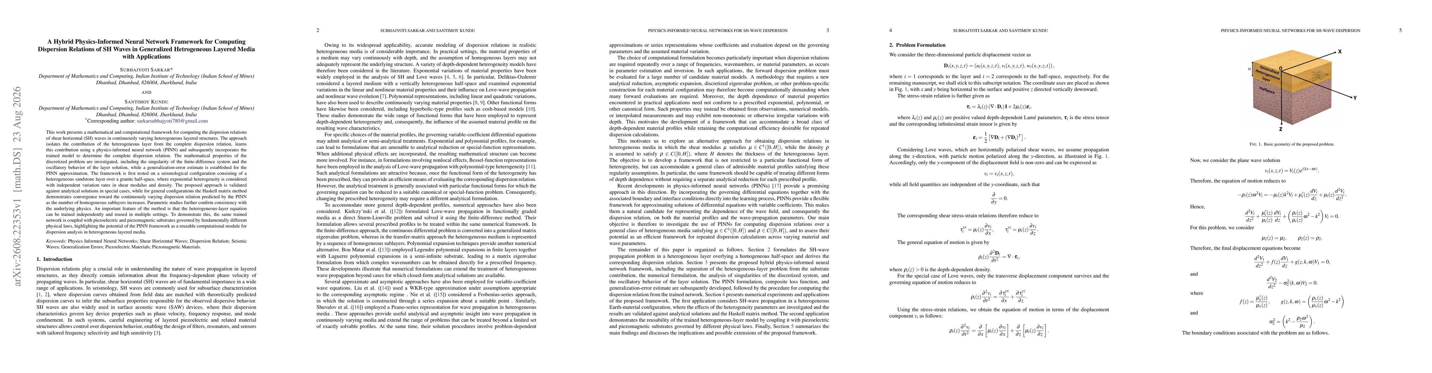 Thumbnail for A Hybrid Physics-Informed Neural Network Framework for Computing Dispersion Relations of SH Waves in Generalized Hetrogeneous Layered Media with Applications