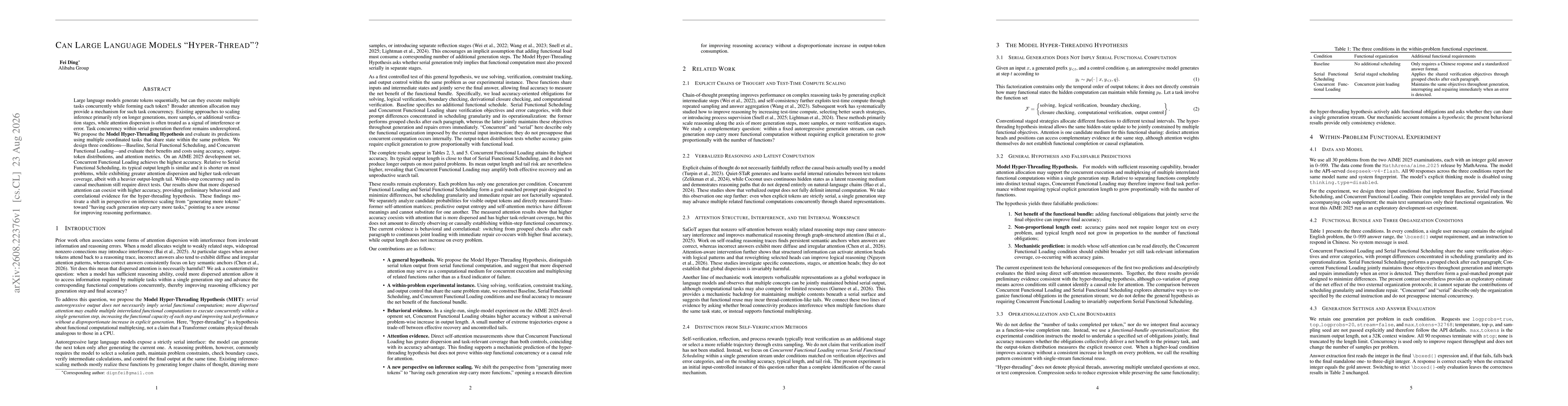 Thumbnail for Can Large Language Models "Hyper-Thread"?
