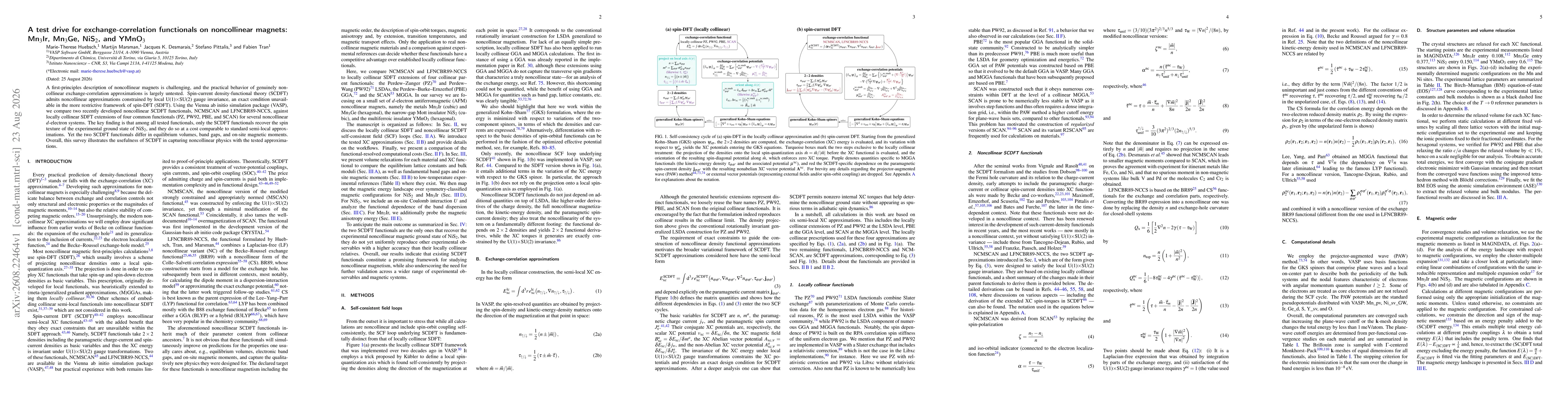 Thumbnail for A test drive for exchange-correlation functionals on noncollinear magnets: Mn$_3$Ir, Mn$_3$Ge, NiS$_2$, and YMnO$_3$