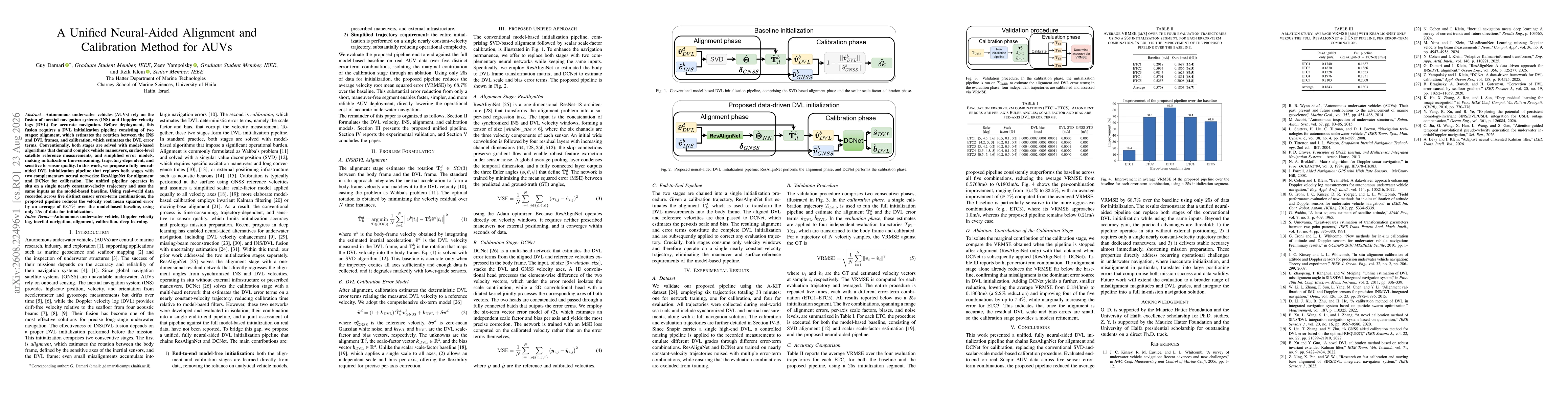 Thumbnail for A Unified Neural-Aided Alignment and Calibration Method for AUVs