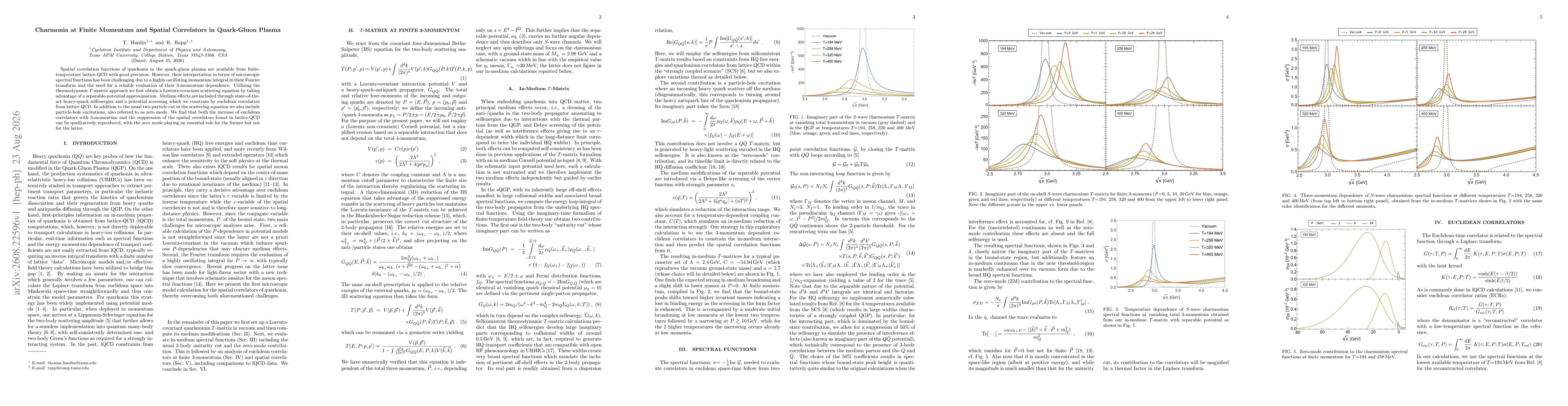 Thumbnail for Charmonia at Finite Momentum and Spatial Correlators in Quark-Gluon Plasma