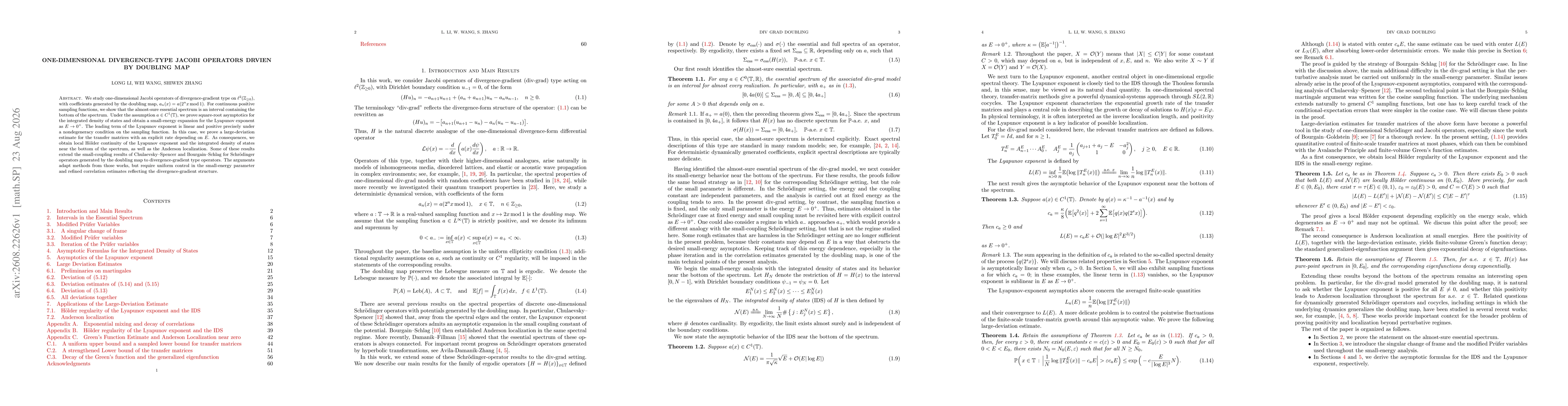Thumbnail for One-Dimensional Divergence-Type Jacobi Operators drvien by doubling map