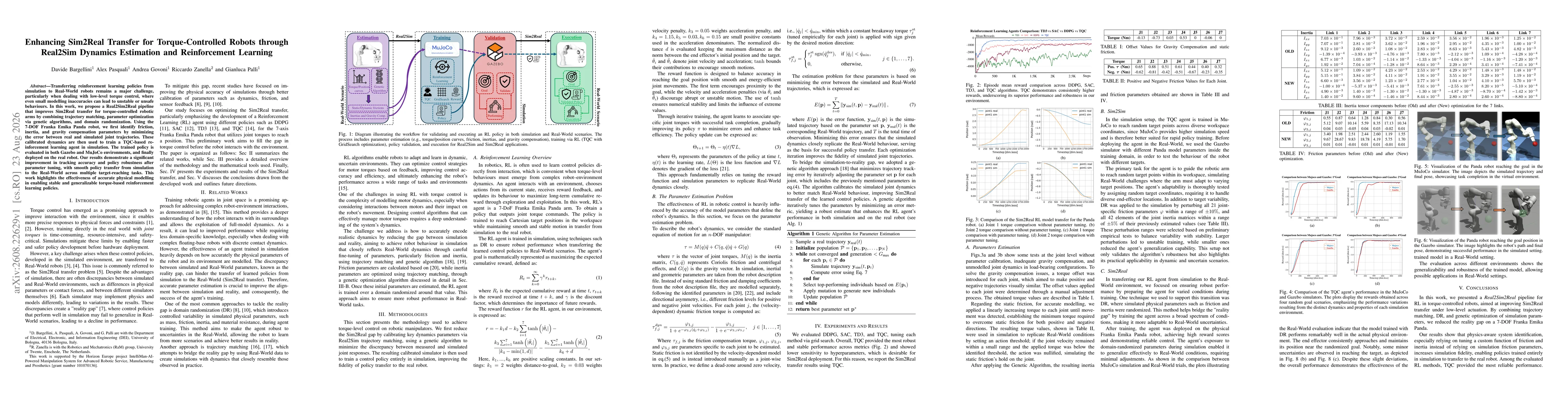 Thumbnail for Enhancing Sim2Real Transfer for Torque-Controlled Robots through Real2Sim Dynamics Estimation and Reinforcement Learning