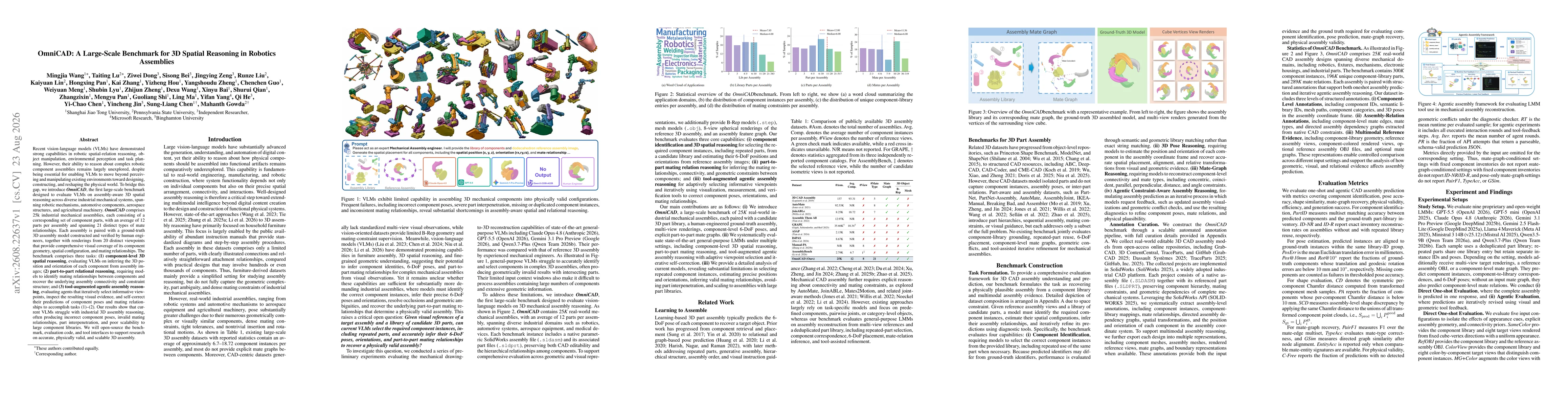 Thumbnail for OmniCAD: A Large-Scale Benchmark for 3D Spatial Reasoning in Robotics Assemblies