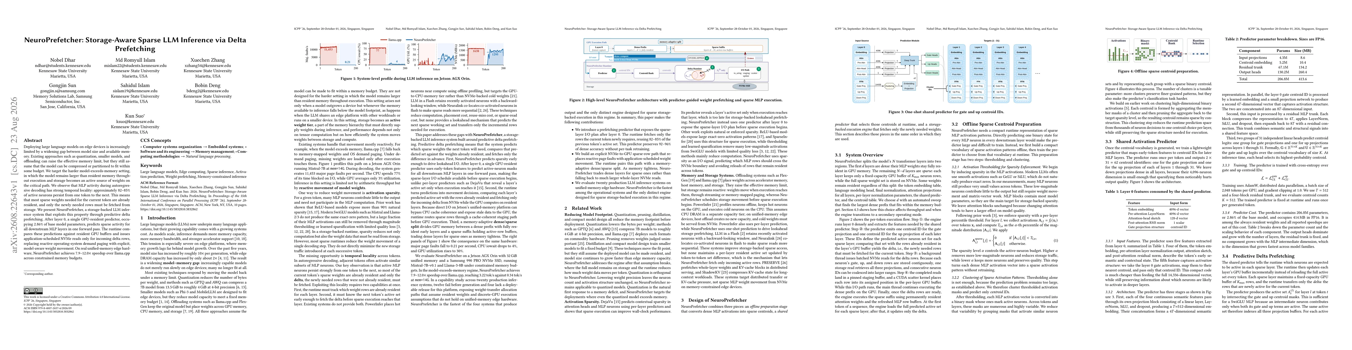 Thumbnail for NeuroPrefetcher: Storage-Aware Sparse LLM Inference via Delta Prefetching