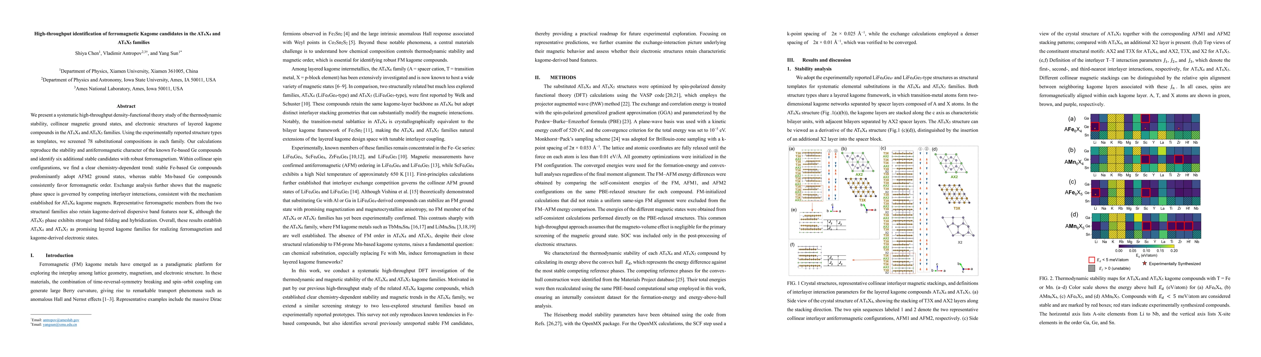 Thumbnail for High-throughput identification of ferromagnetic Kagome candidates in the AT6X4 and AT6X5 families
