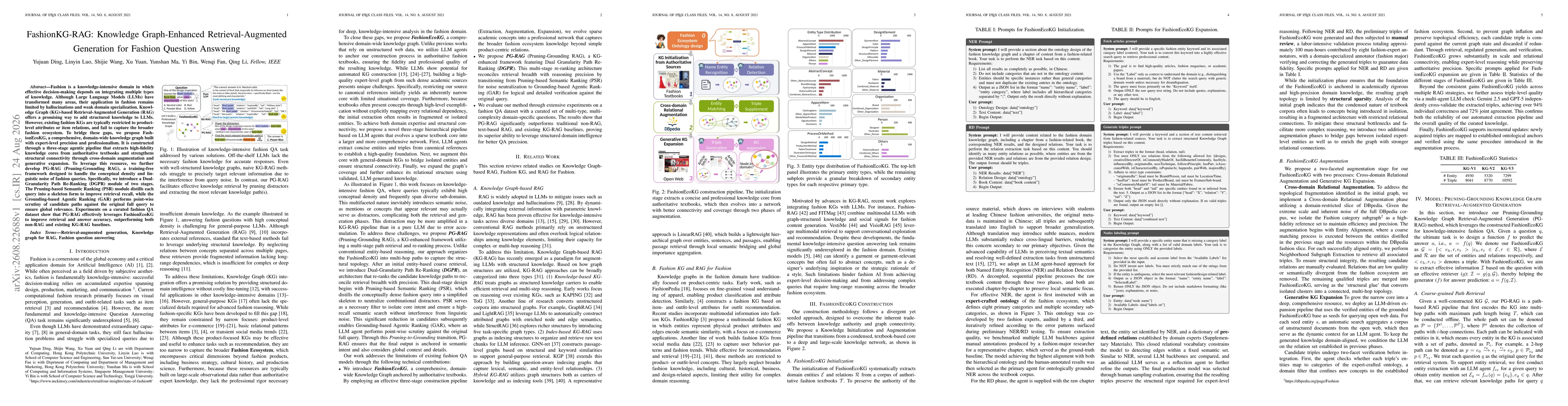Thumbnail for FashionKG-RAG: Knowledge Graph-Enhanced Retrieval-Augmented Generation for Fashion Question Answering