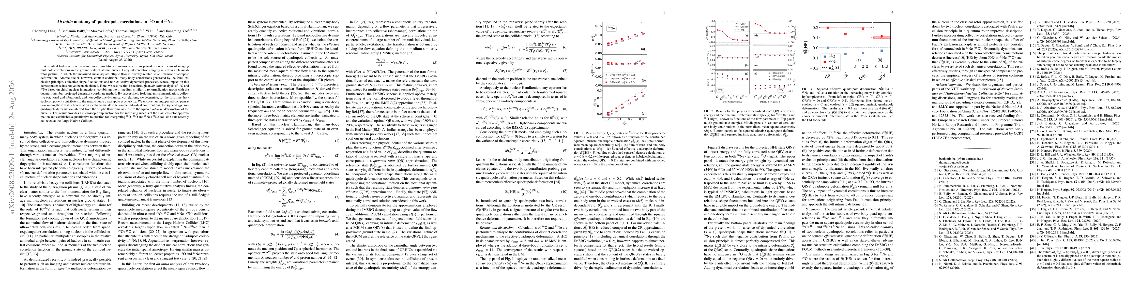 Thumbnail for Ab initio anatomy of quadrupole correlations in $^{16}$O and $^{20}$Ne
