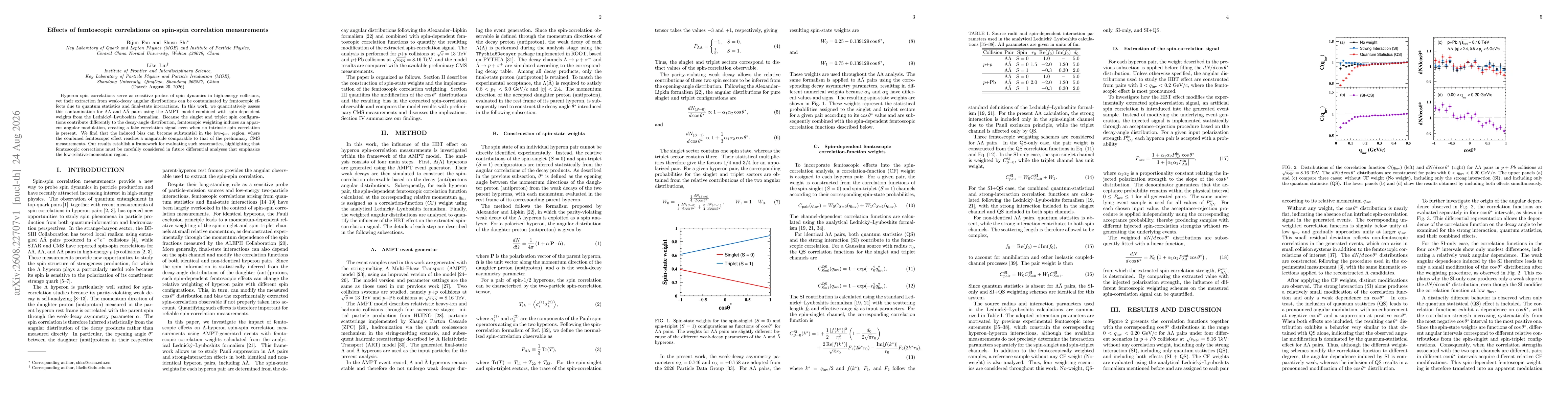 Thumbnail for Effects of femtoscopic correlations on spin-spin correlation measurements