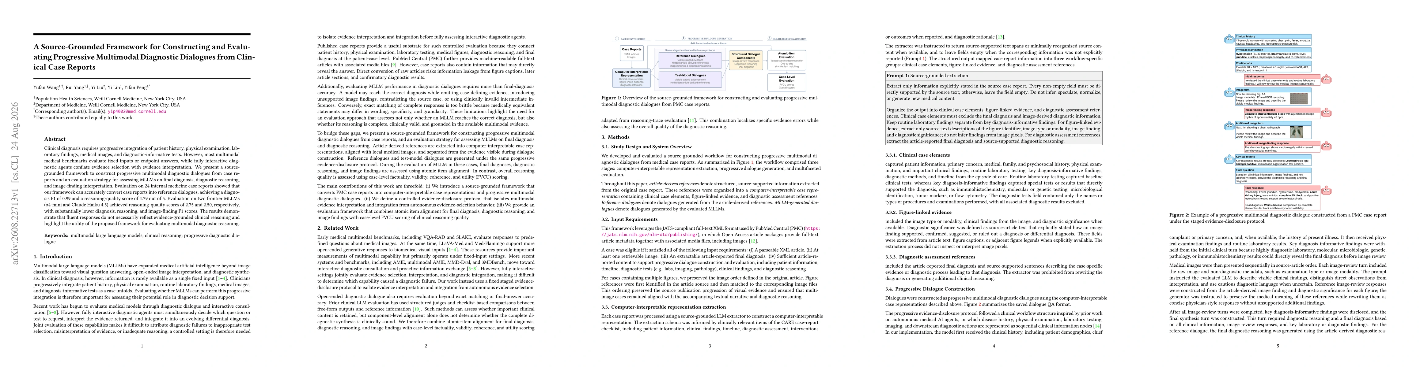 Thumbnail for A Source-Grounded Framework for Constructing and Evaluating Progressive Multimodal Diagnostic Dialogues from Clinical Case Reports