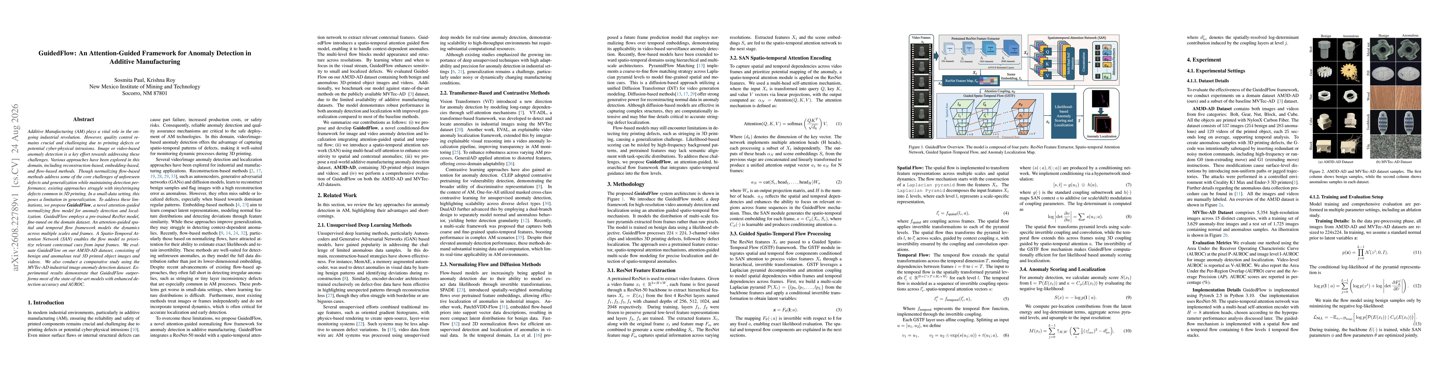 Thumbnail for GuidedFlow: An Attention-Guided Framework for Anomaly Detection in Additive Manufacturing