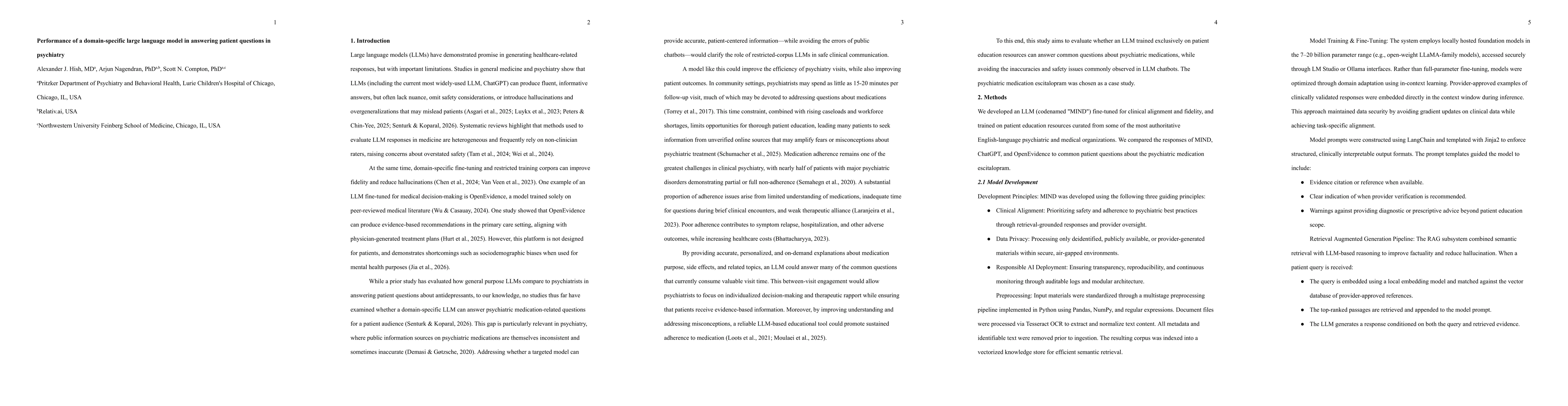 Thumbnail for Performance of a domain-specific large language model in answering patient questions in psychiatry