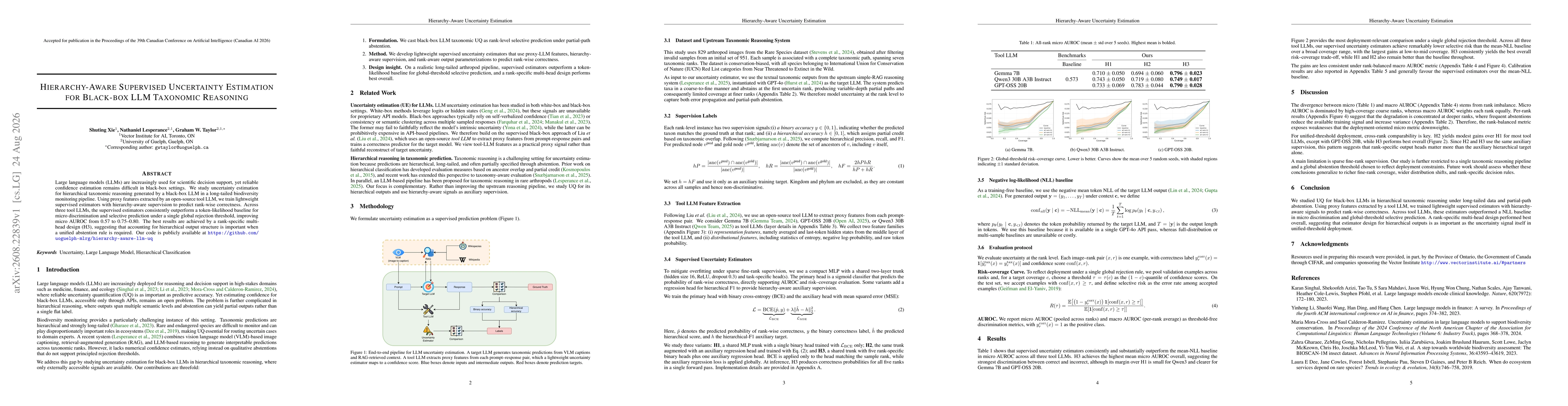 Thumbnail for Hierarchy-Aware Supervised Uncertainty Estimation for Black-box LLM Taxonomic Reasoning