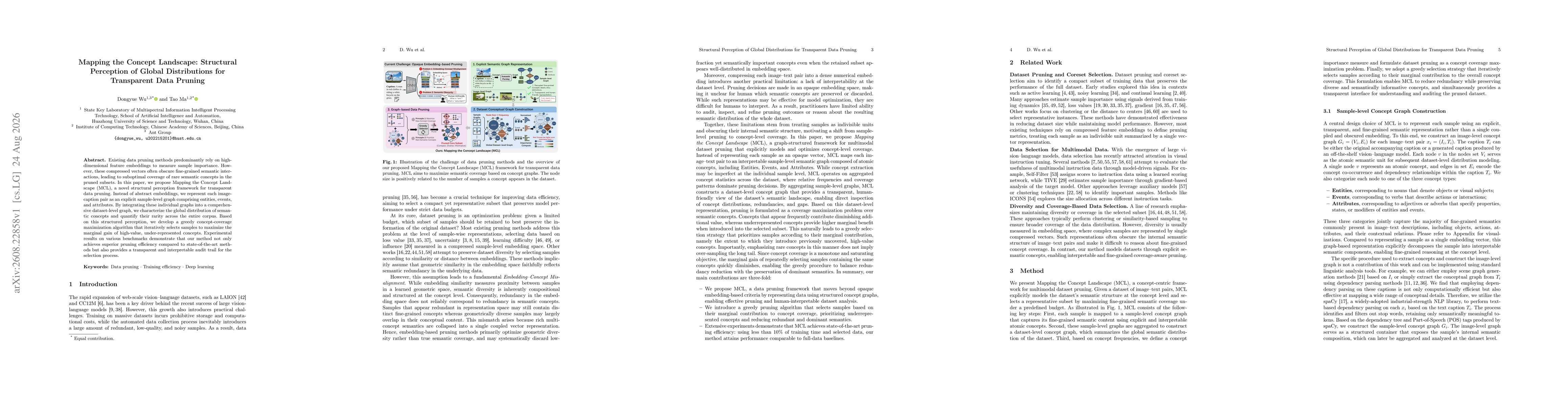 Thumbnail for Mapping the Concept Landscape: Structural Perception of Global Distributions for Transparent Data Pruning
