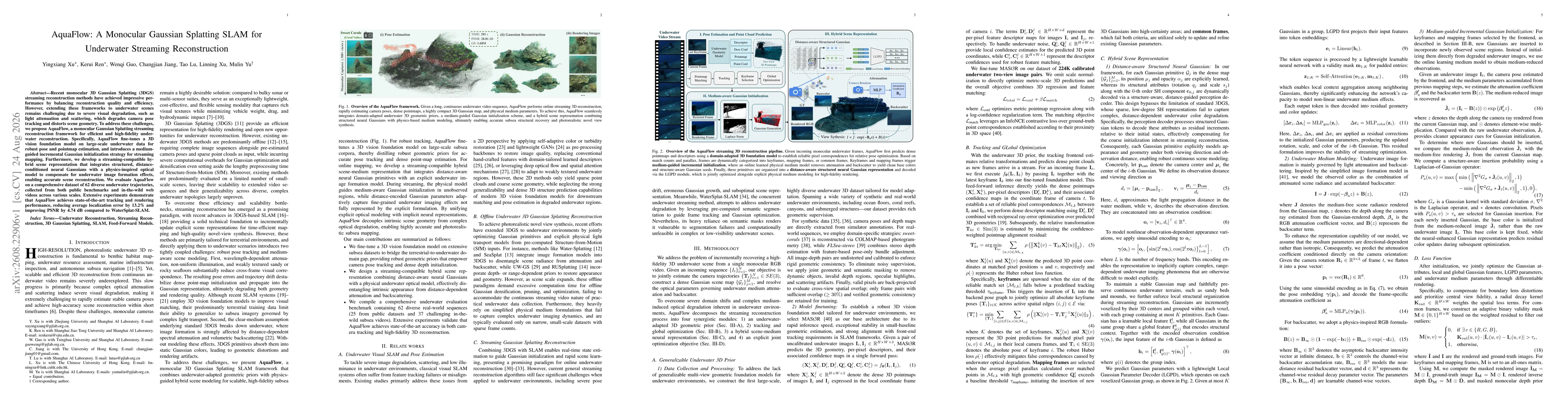 Thumbnail for AquaFlow: A Monocular Gaussian Splatting SLAM for Underwater Streaming Reconstruction