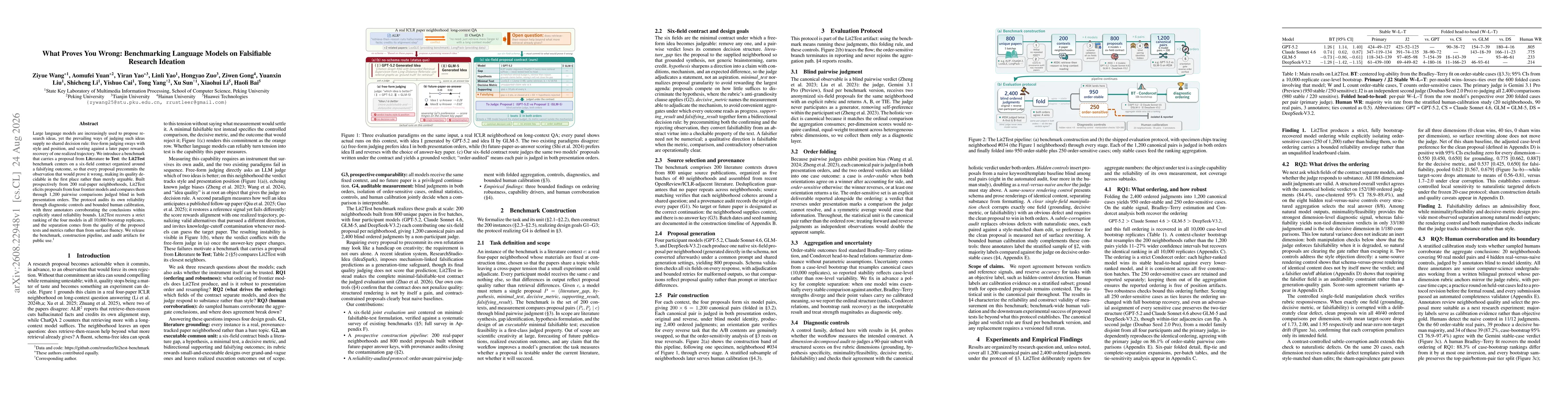 Thumbnail for What Proves You Wrong: Benchmarking Language Models on Falsifiable Research Ideation