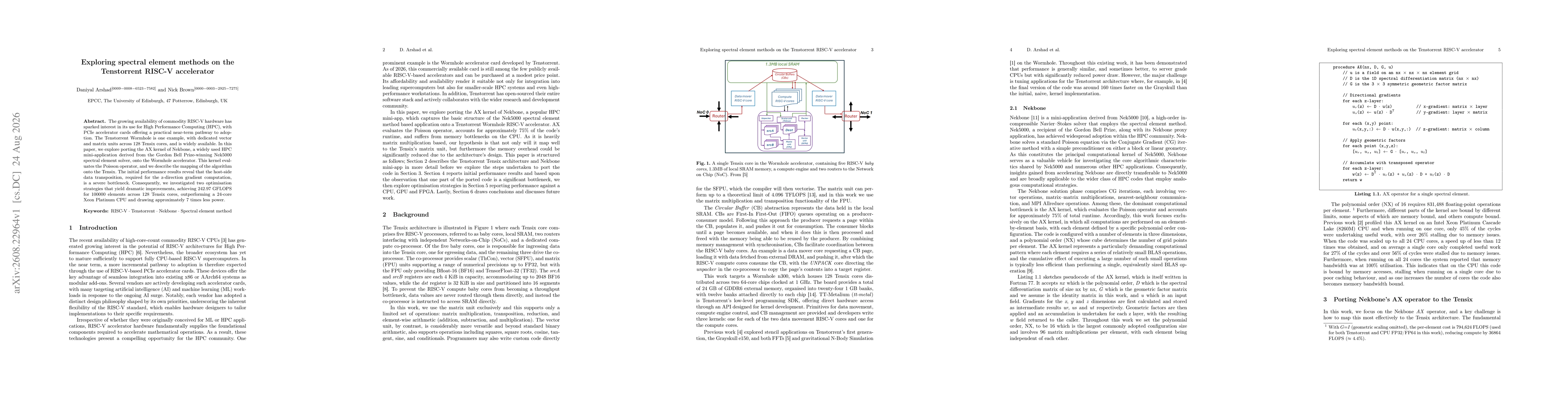 Thumbnail for Exploring spectral element methods on the Tenstorrent RISC-V accelerator