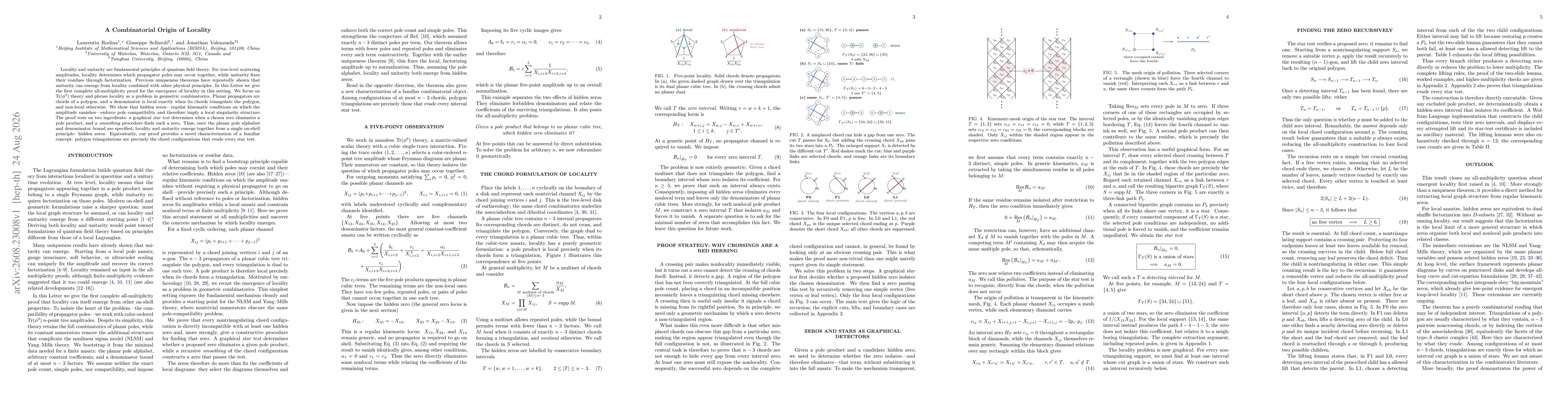 Thumbnail for A Combinatorial Origin of Locality