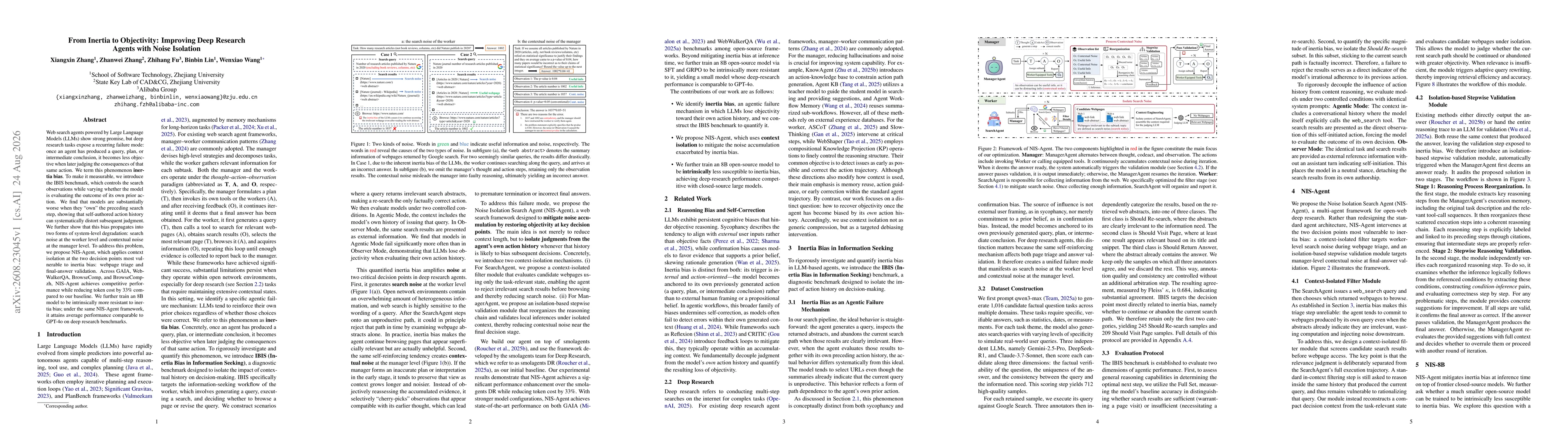 Thumbnail for From Inertia to Objectivity: Improving Deep Research Agents with Noise Isolation