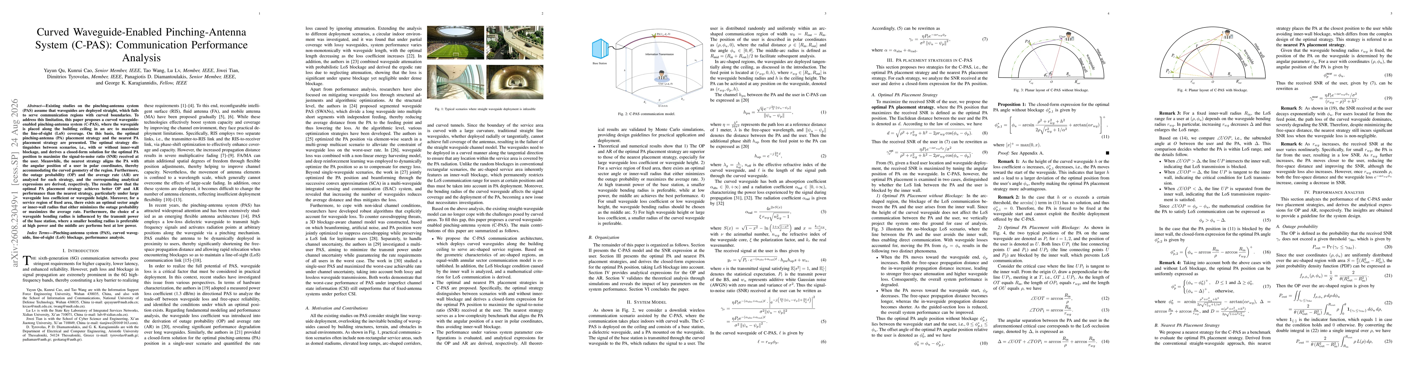 Thumbnail for Curved Waveguide-Enabled Pinching-Antenna System (C-PAS): Communication Performance Analysis