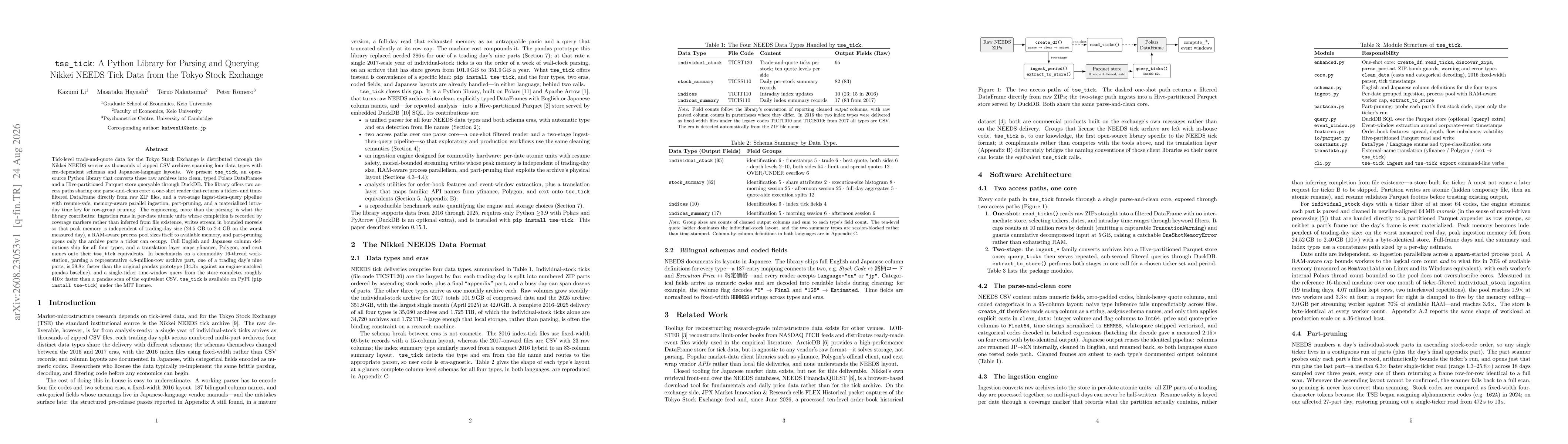 Thumbnail for tse_tick: A Python Library for Parsing and Querying Nikkei NEEDS Tick Data from the Tokyo Stock Exchange